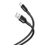 USB-A - USB-C kaabel 1m 2,1A, XO (NB212), must (1)