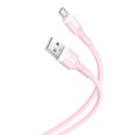 USB-A - Micro USB kaabel 1m 2,1A, XO (NB212), roosa (1)