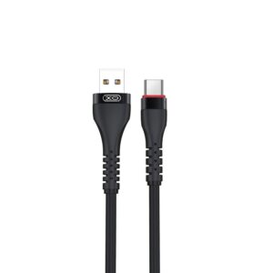 USB-A - USB-C kaabel 1m 2,4A, XO (NB213), must (1)