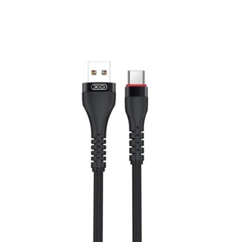 USB-A - USB-C kaabel 1m 2,4A, XO (NB213), must (1)
