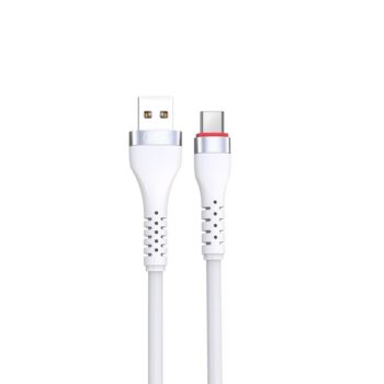 USB-A - USB-C kaabel 1m 2,4A, XO (NB213), valge (1)