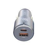 Autolaadija 1x USB-A 1x USB-C 100W (QC/PD), XO (CC47), tumehall (3)