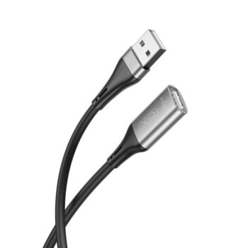 USB-A - USB-A pikenduskaabel 3m, USB 2.0, XO (NB219), must-tumehall (1)