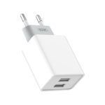 Seinalaadija 2x USB-A 2,4A + USB-A - USB-C kaabel 1m komplekt, XO (L65 EU), valge (2)