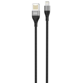 USB-A - Lightning kaabel 1m 2.4A, kahepoolse USB-A pistikuga, XO (NB188), must-hõbedane (1)