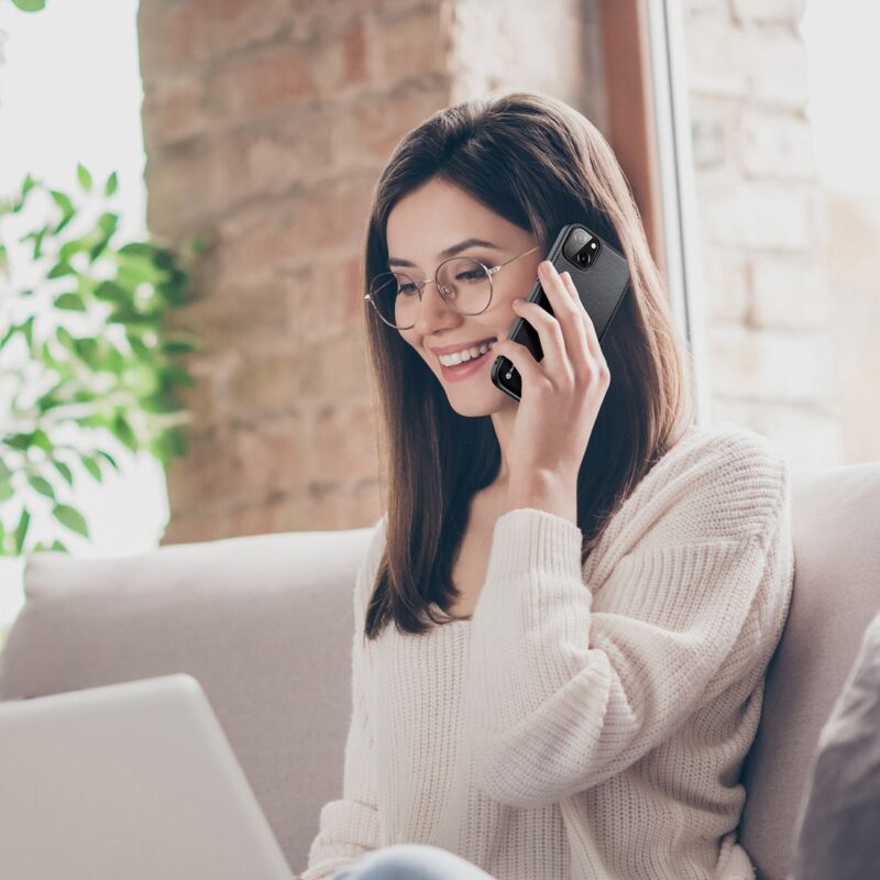 iPhone 14 ümbris, Dux Ducis Fino, must (11)