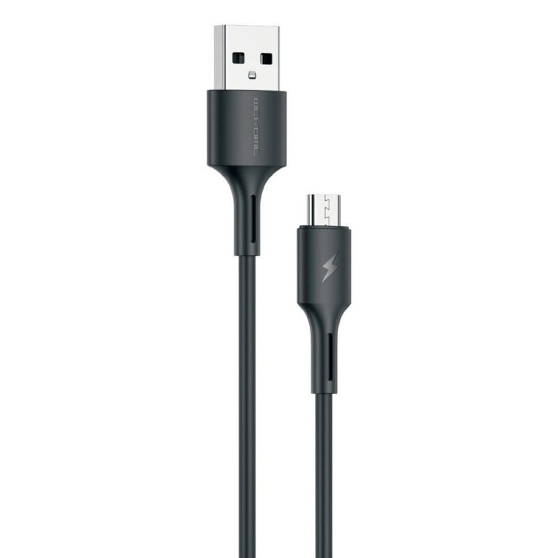 USB-A - Micro USB kaabel 1m 3A, Wekome Upine (WDC-136m), must (1)