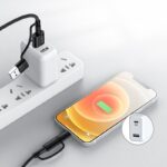 USB-A / USB-C - Lightning / USB-C neli-ühes kaabel 1,2m 60W 3A (PDQC3.0), Joyroom (S-1230G3), must (6)