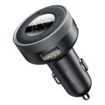 Bluetooth FM-transmitter ja autolaadija 2x USB-A 3,4A, BT5.0, microSD, AUX, Baseus Enjoy (CCLH-01), must (1)