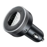 Bluetooth FM-transmitter ja autolaadija 2x USB-A 3,4A, BT5.0, microSD, AUX, Baseus Enjoy (CCLH-01), must (6)