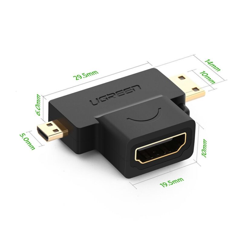 HDMI - Mini HDMI / Micro HDMI adapter, Ugreen (20144), must (2)