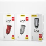 Autolaadija 2x USB-A 3,4A, Dudao (R6S), hõbedane (2)