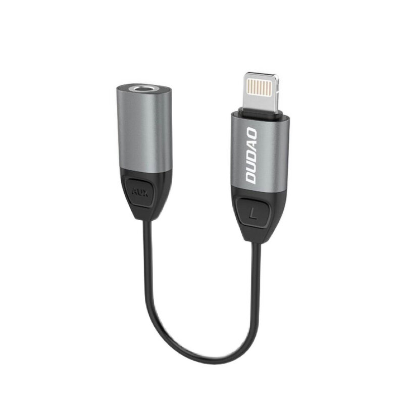Lightning - 3.5mm AUX adapter, Dudao (L17), must-tumehall (1)