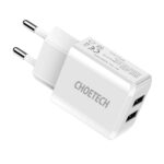 Seinalaadija 2x USB-A 10W 2A, Choetech (C0030-EU), valge (1)