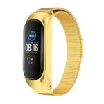 Xiaomi Mi Band 3 / 4 / 5 / 6 rihm, metallist, magnetkinnitusega, kuldne (2)