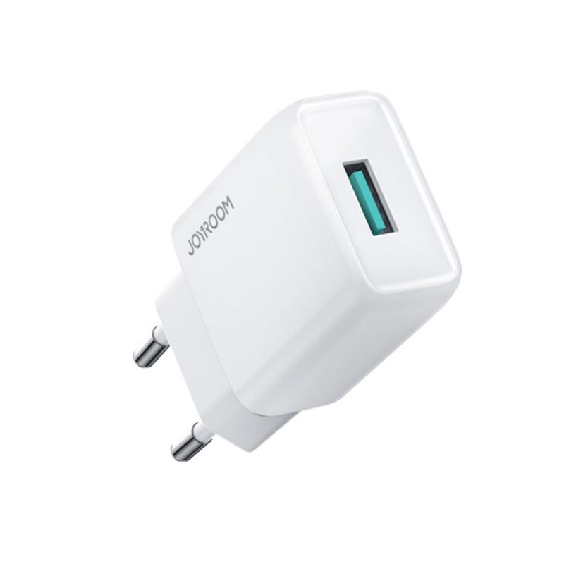 Seinalaadija 1x USB-A 10,5W 2,1A, Joyroom Mini Fast Charger (L-1A101), valge (1)