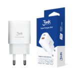 Seinalaadija 1x USB-C 1x USB-A 20W 3A (PD/QC), 3mk Hyper Charger, valge (3)