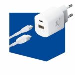 Seinalaadija 1x USB-C 1x USB-A 20W 3A (PD/QC), 3mk Hyper Charger, valge (4)