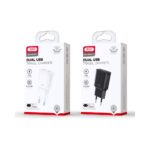 Seinalaadija 2x USB-A 12W 2,4A, XO (L92C EU), must (3)