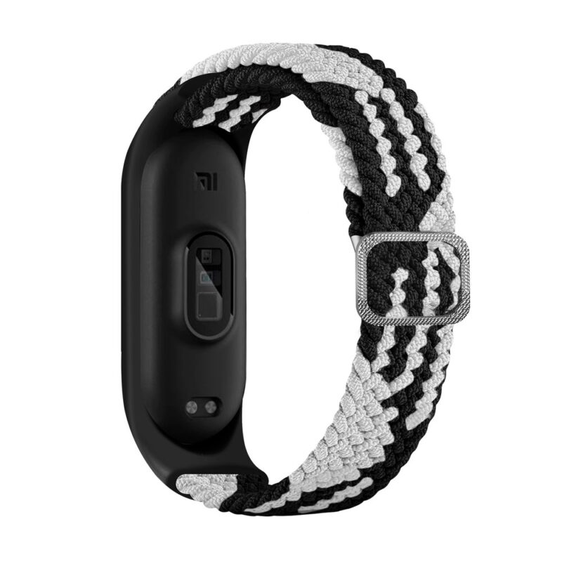 Xiaomi Mi Band 3 / 4 / 5 / 6 rihm kangast, must-valge